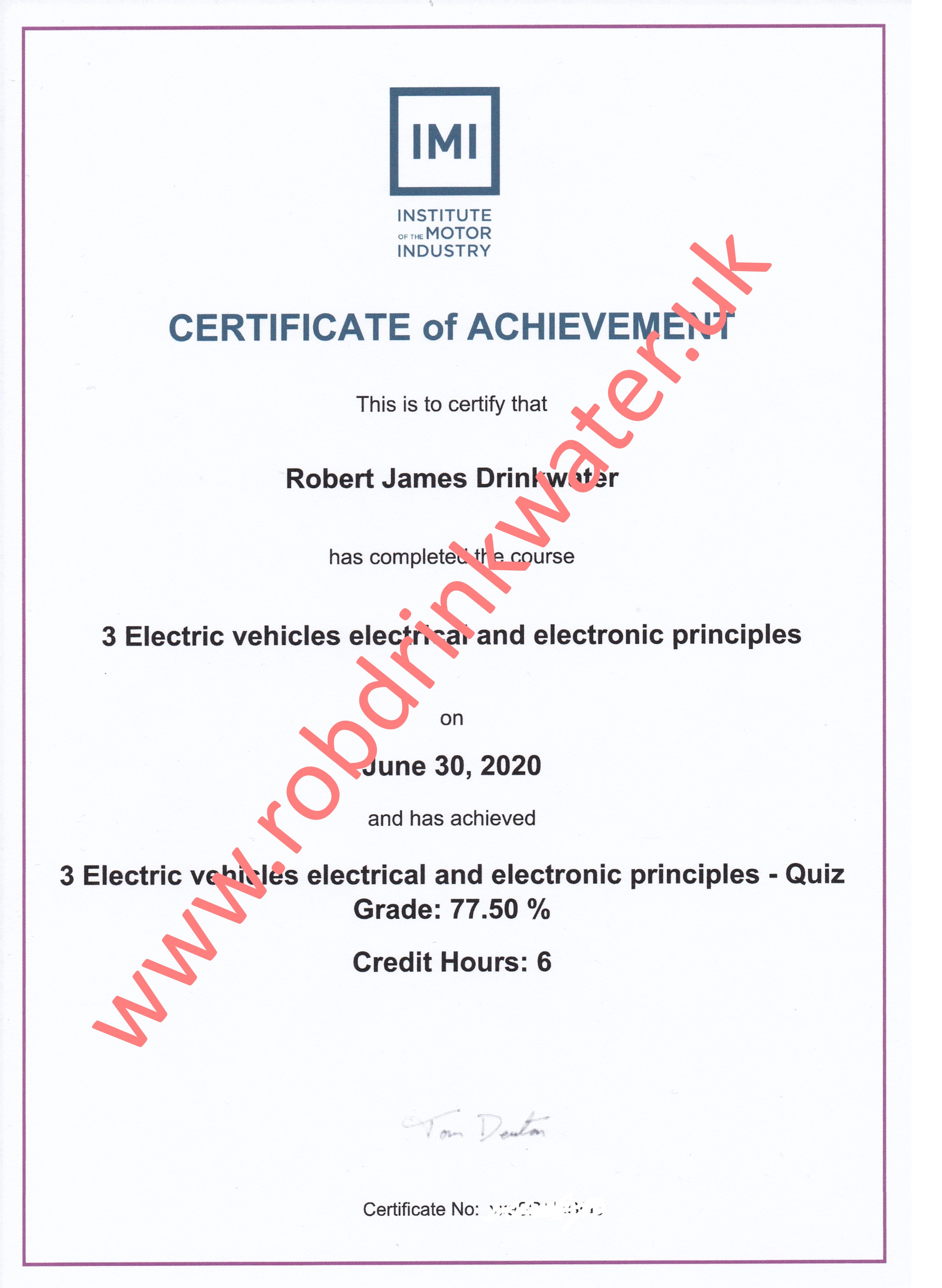 EV 3 Electric Vehicles Electrical & Electronic Principles