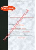 Delphi Diesel Diagnostics Certificate