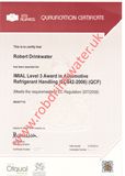 IMIAL Level 3 Award in Refrigerant Handling QCF
